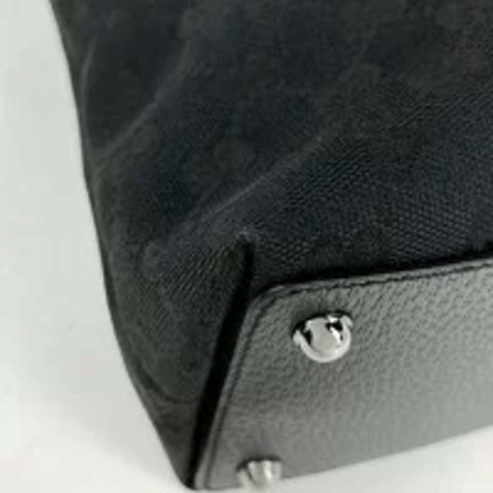Gucci tote black shoulder bag canvas GG Black